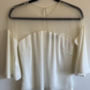 Sachin + Babi Noir Sheer Mesh Blouse Size 2